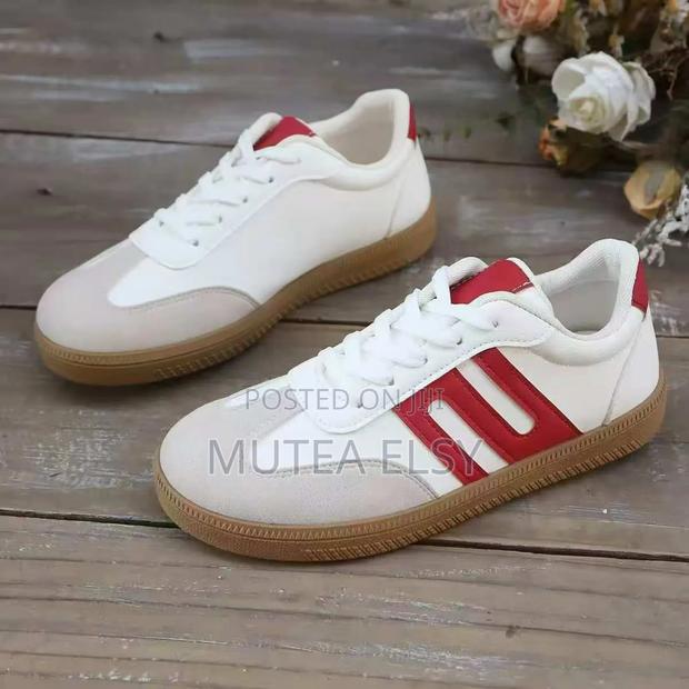 Maroon,White Grey Ladies Quality Sneakers