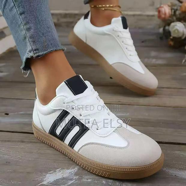 Maroon,White Grey Ladies Quality Sneakers - thumbnail 3