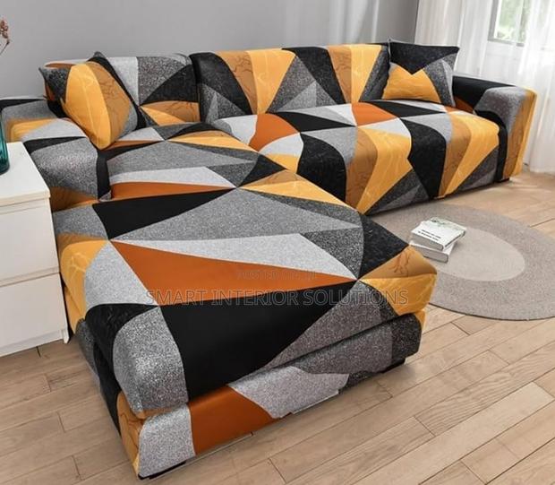 Glamorous Printed Sofa Covers - main view