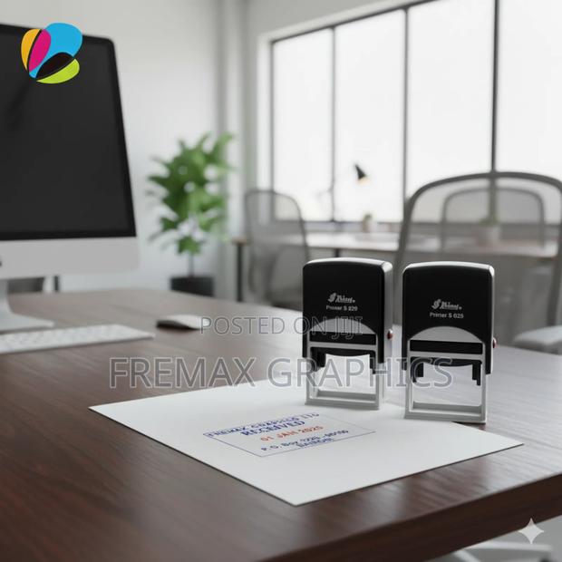 Rectangular Self-Inking Professional Rubber Stamp - main view