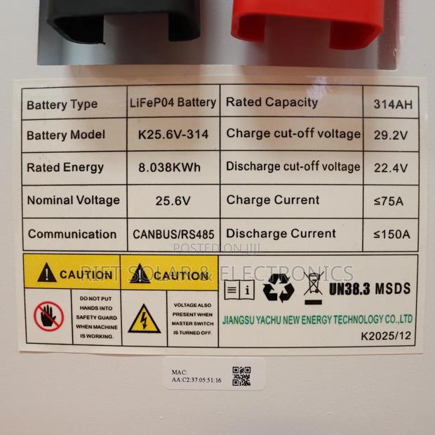 Newest Technology 300ah - 24v Lithium Ion Lifepo4 Solar Battery - thumbnail 6