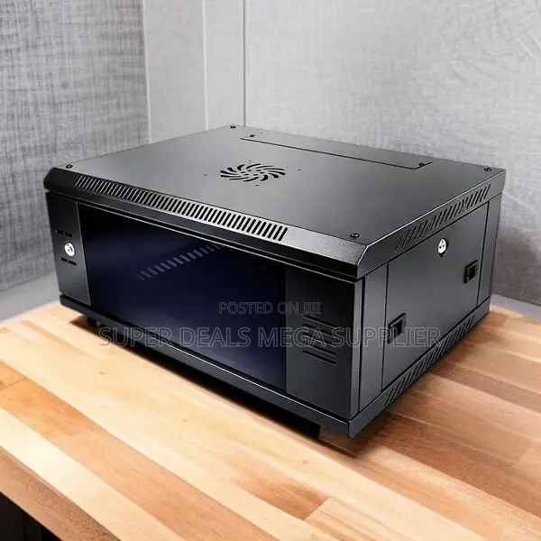 6u Wall Mount Cabinet With Adjustable Front and Rear Rails