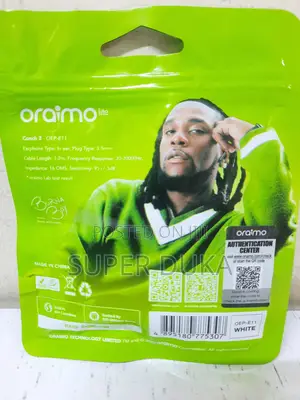 Earphones.Oraimo Conch 2 Oep-E11 in Ear. Big Bass-Original 3.5 Mm