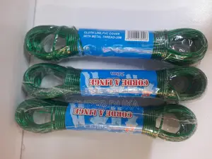 Washing Line Rope -Steel Core, PVC Coated Clothes Line Heavy Duty 20m