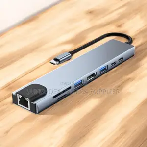 Reliable 8-in-1 Usb Type- C Hub With Ethernet, Hdmi and Power Delivery