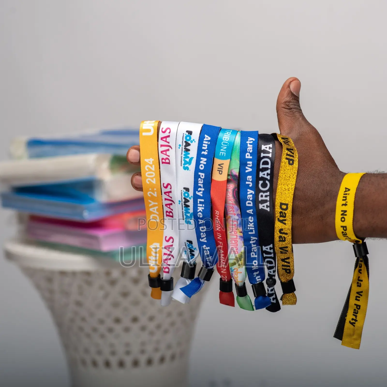 Fabric Cloth Wristbands for Events, Festivals Vip Access