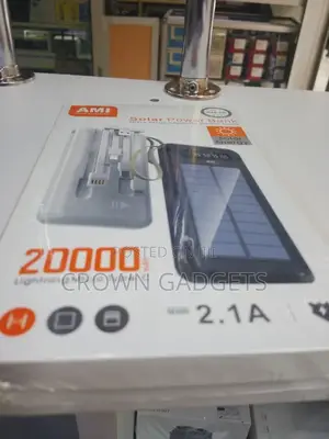 20000mah Solar Power Bank Am-26 Dual Usb 2.1a Fast Charging