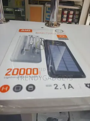 20000mah Solar Power Bank Am-26 Dual Usb 2.1a Fast Charging