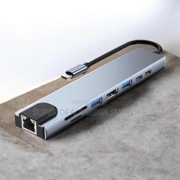 Durable High Performance 8-in-1 Usb Type C Hub Adapter With Usb Ports - main view