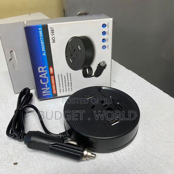 Black *150w Inverter ,Converts Dc 12v to Ac 220v Power Inverter