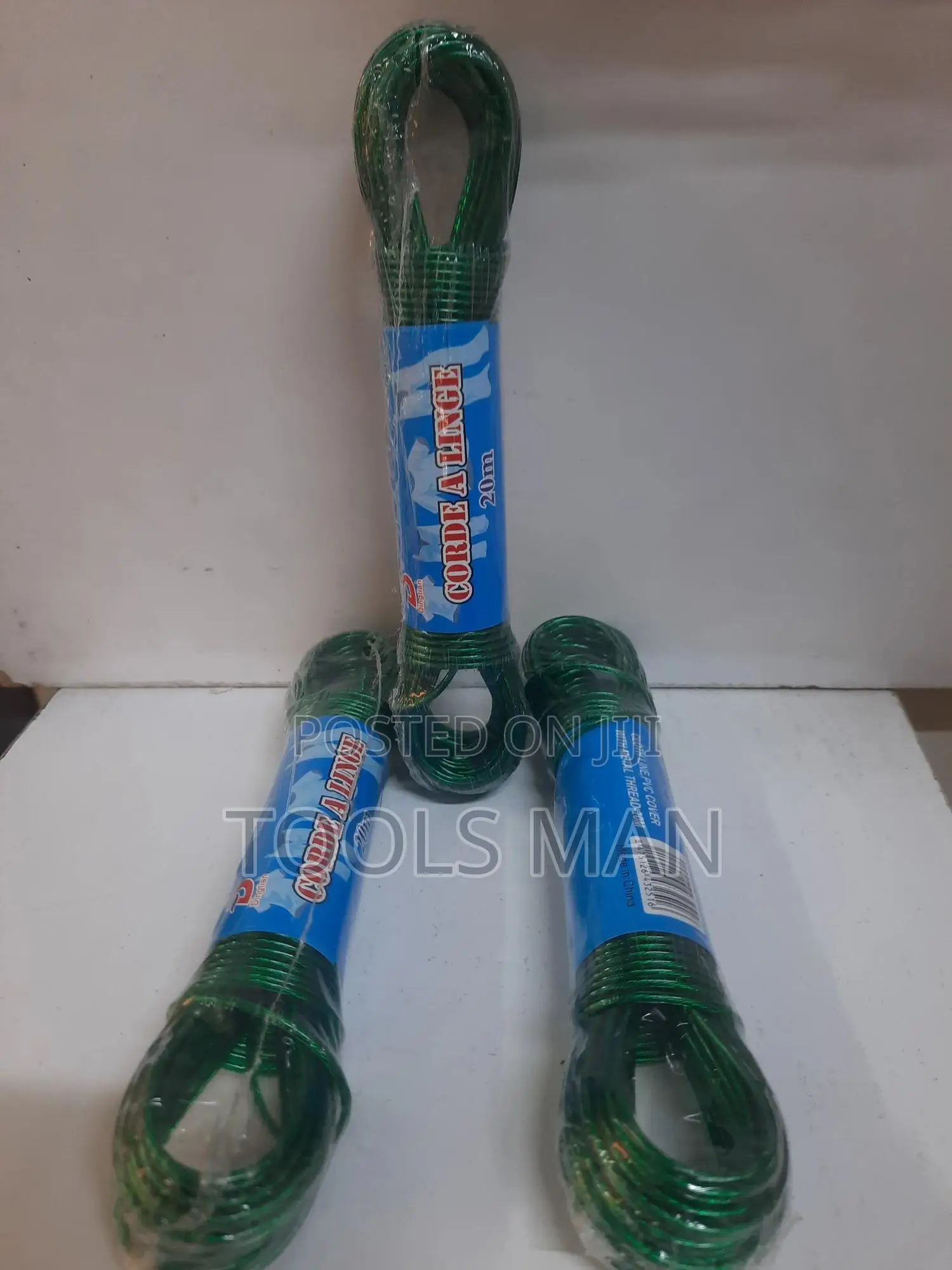 Steel Core,Pvc Coated Cloth Line.20m Evalasto Washing Line/Rope