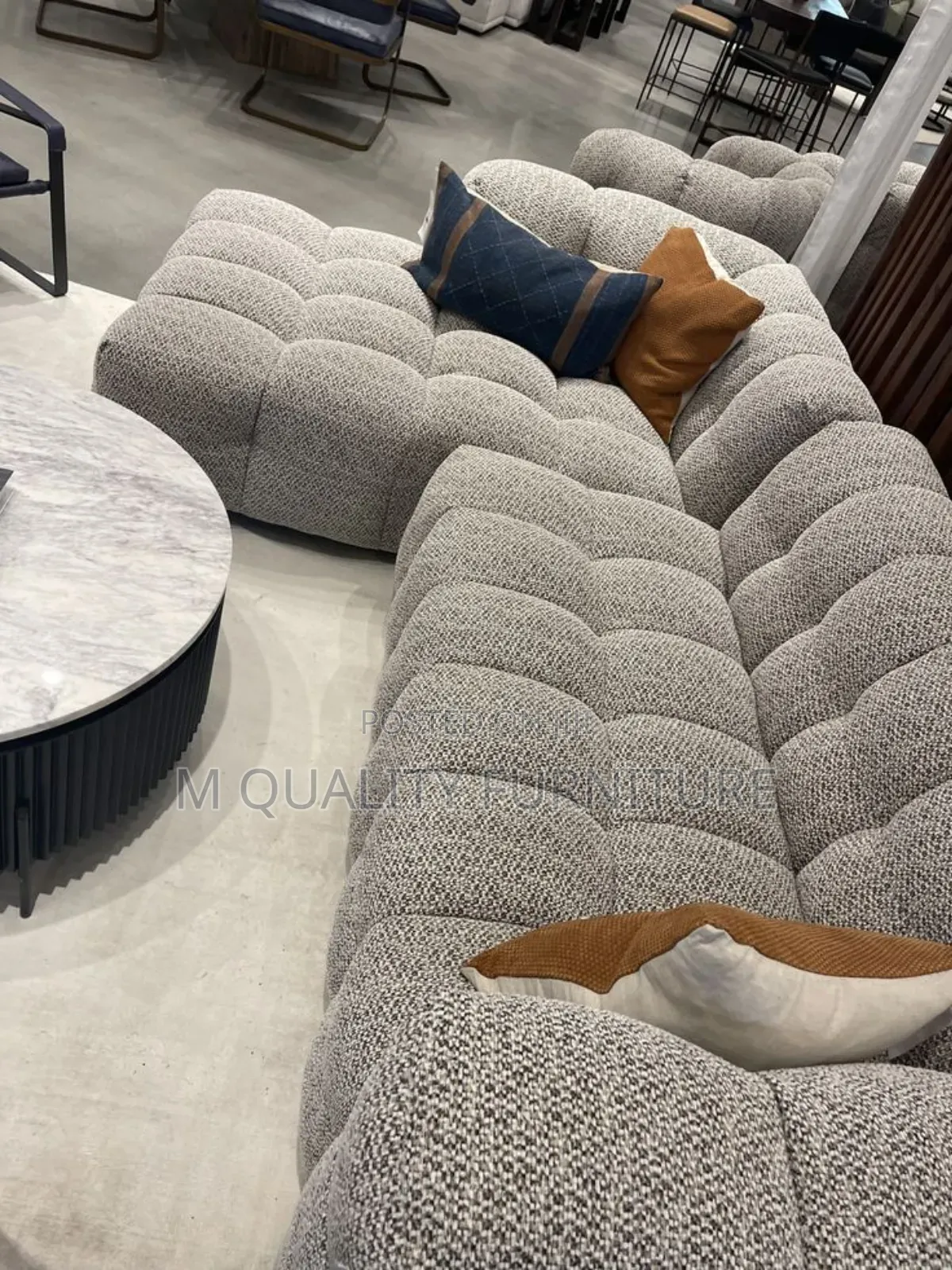 New Bubble Modernized Cream Sofas
