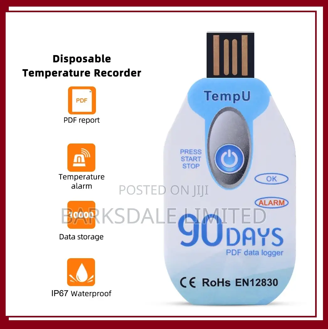 Datalogger 90 Days Data Logger Temperature Usb Disposable