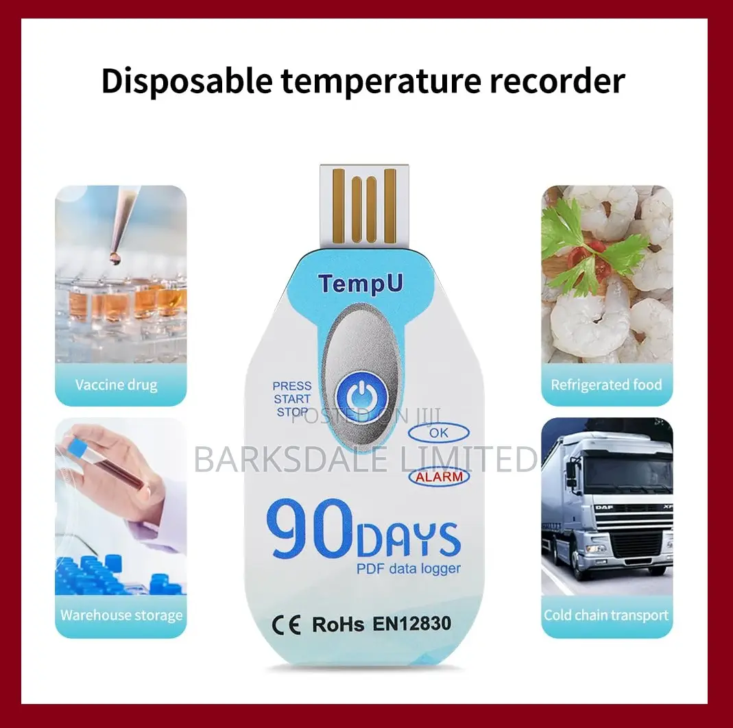 Datalogger 90 Days Data Logger Temperature Usb Disposable