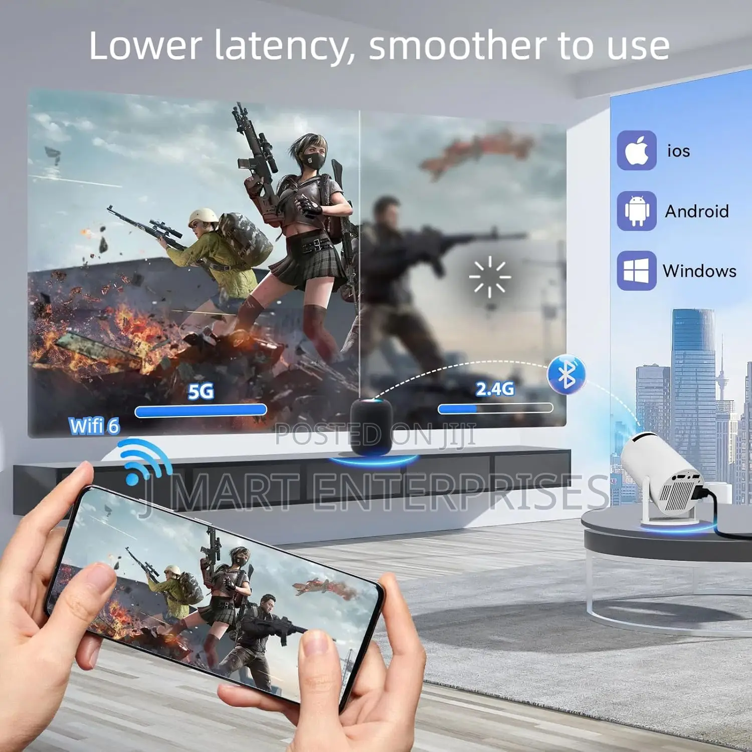 Portable Mini Game Video Projector, 30,000 Preloaded Games, Android Tv
