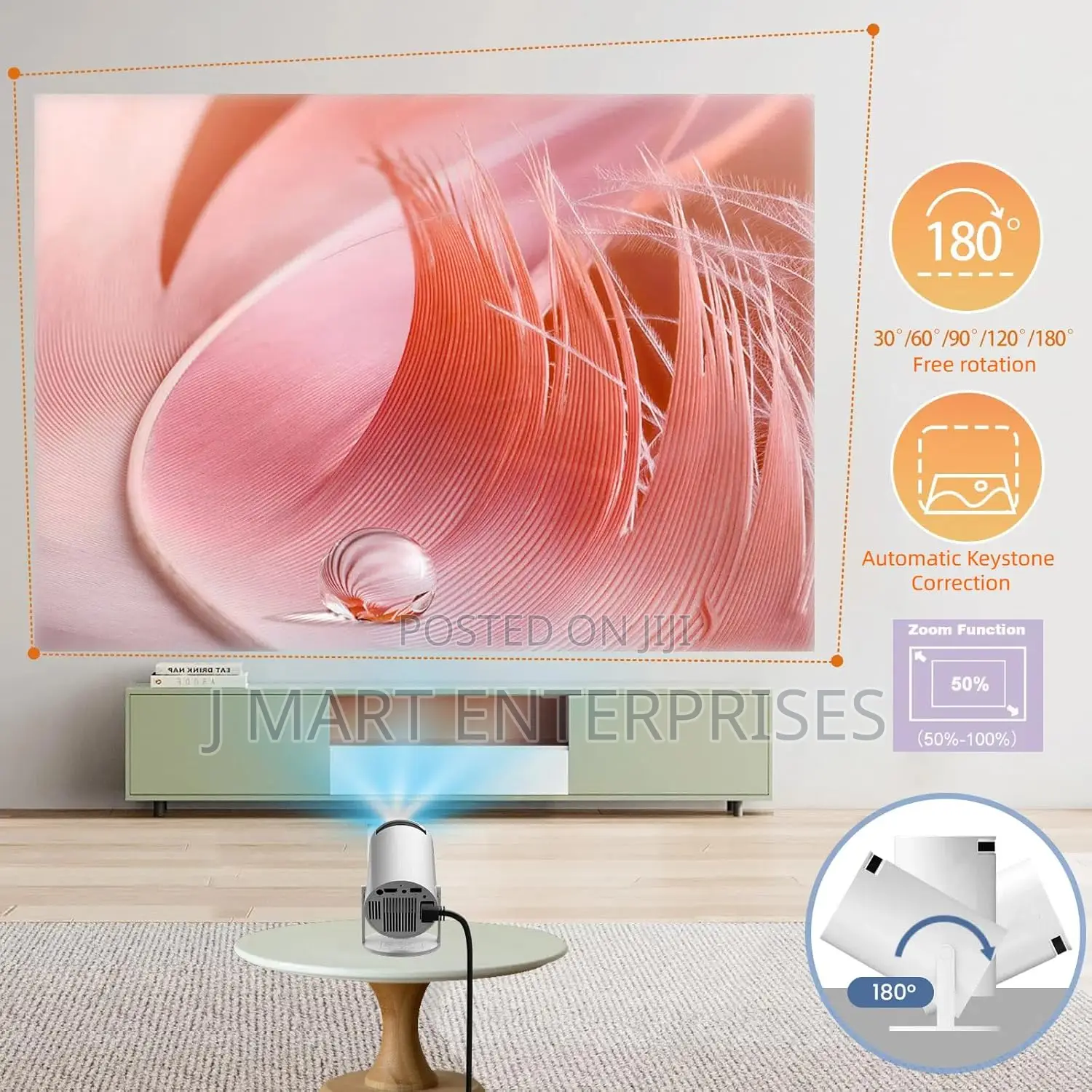 Portable Mini Game Video Projector, 30,000 Preloaded Games, Android Tv