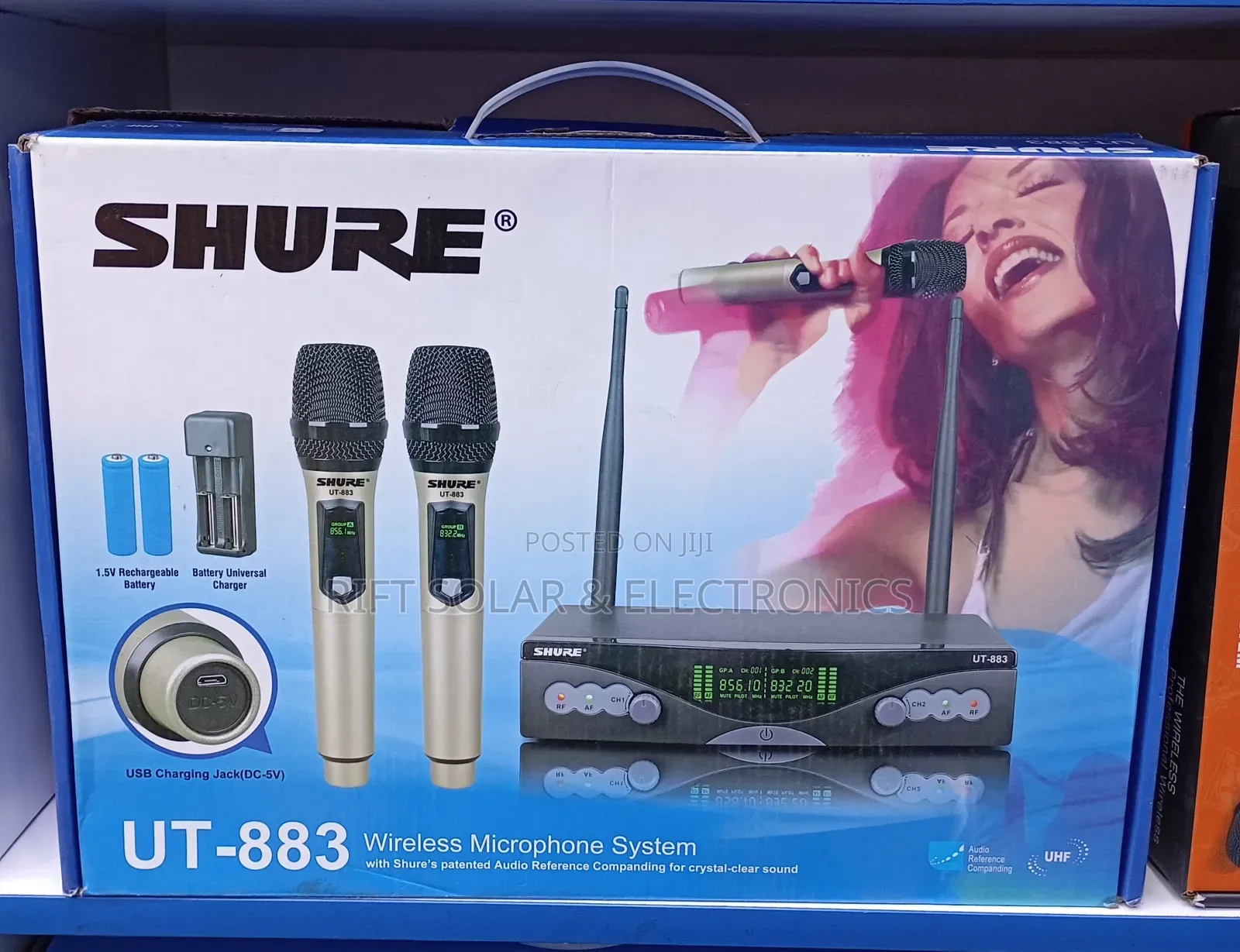 Shure Wireless Rechargeable Batteries 150m Frequency Range Mic