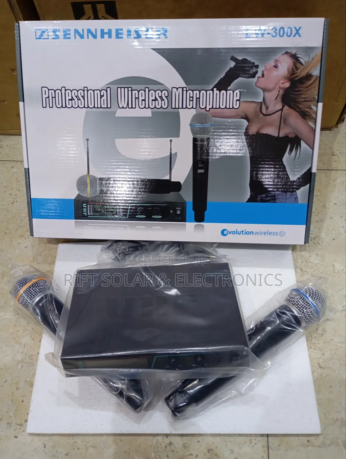 Sennheiser Ew- 300x Proffesional Wireless Dual Uhf Microphone