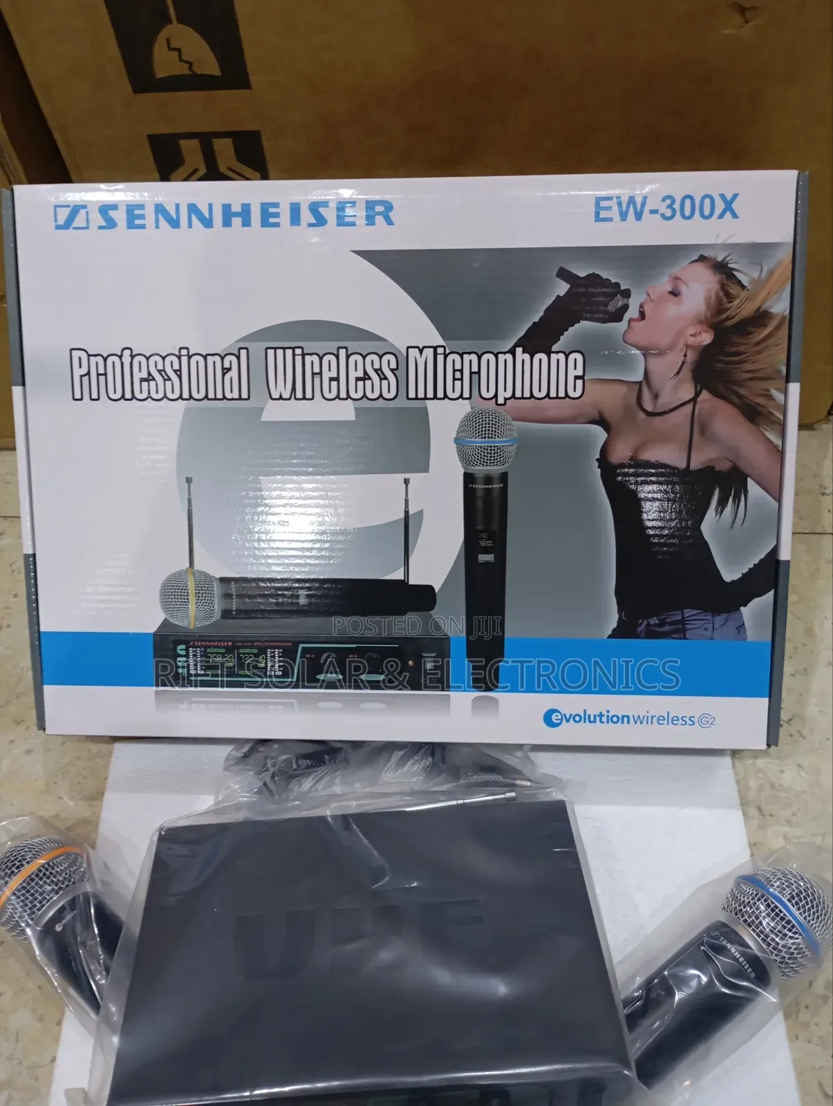 Sennheiser Ew- 300x Proffesional Wireless Dual Uhf Microphone