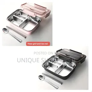 *3 Grid Stainless Steel Thermal Lunch Box