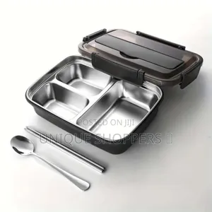 *3 Grid Stainless Steel Thermal Lunch Box