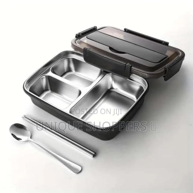 *3 Grid Stainless Steel Thermal Lunch Box - thumbnail 2