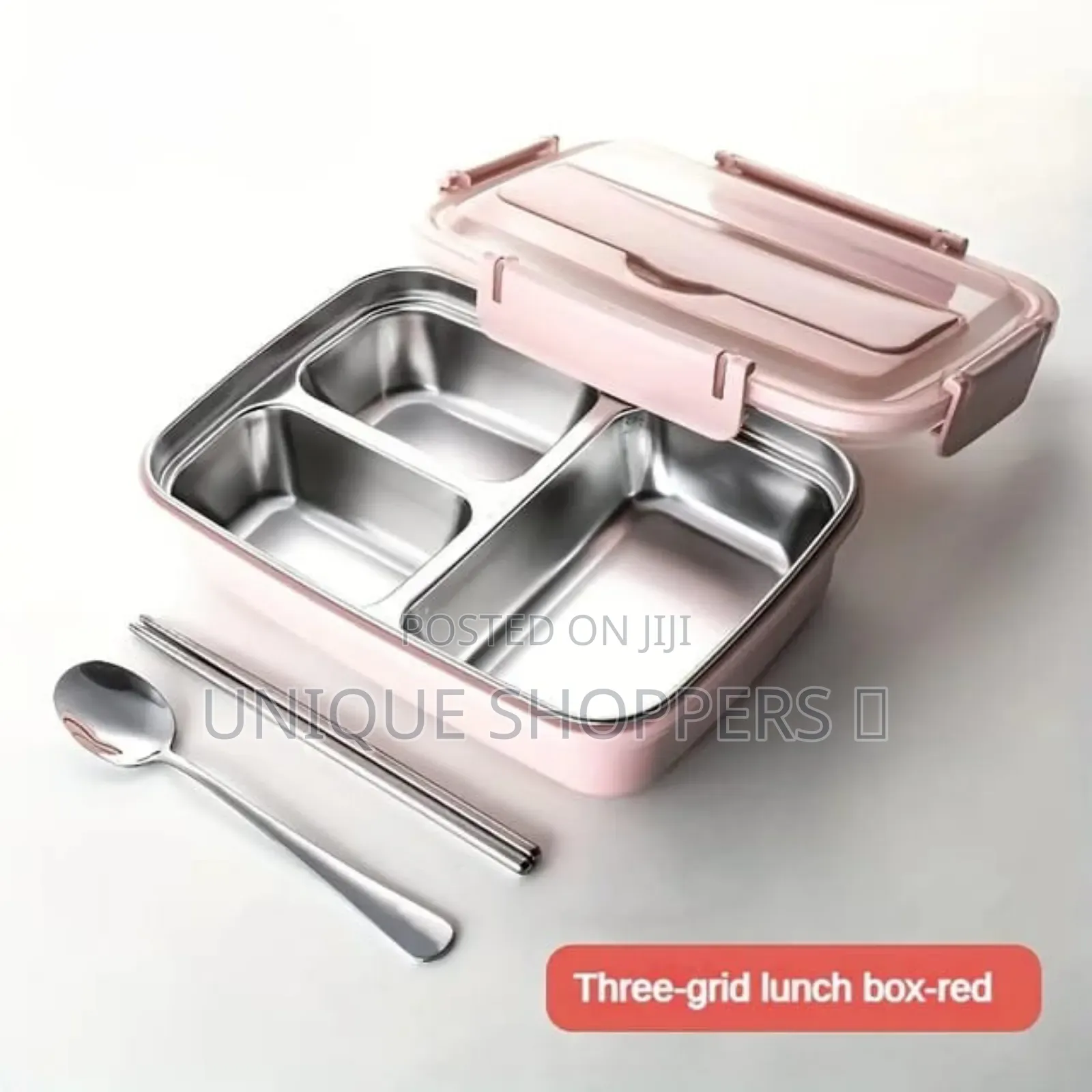 *3 Grid Stainless Steel Thermal Lunch Box