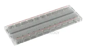 830 Tie-Points Solderless Breadboard – Transparent