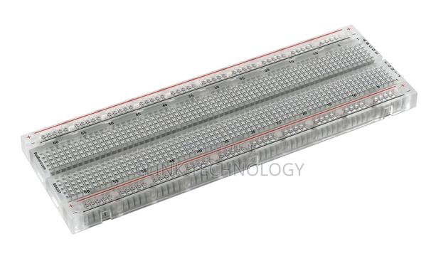 830 Tie-Points Solderless Breadboard – Transparent - main view