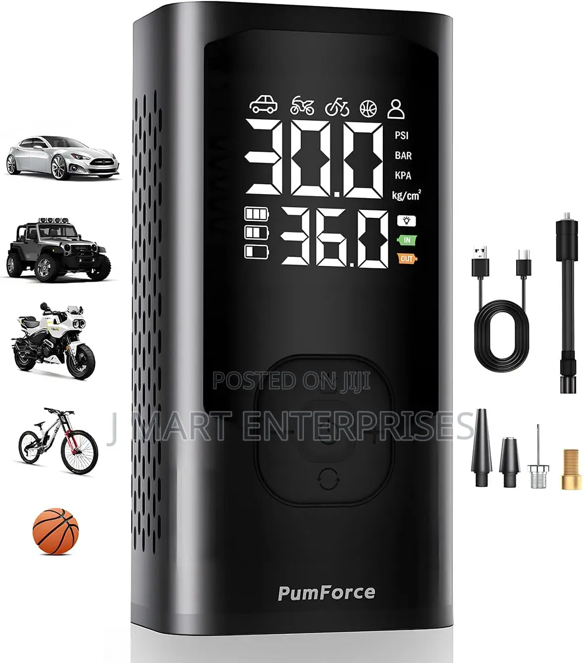 Tire Inflator 150 Psi, Air Compressor Pump With Led