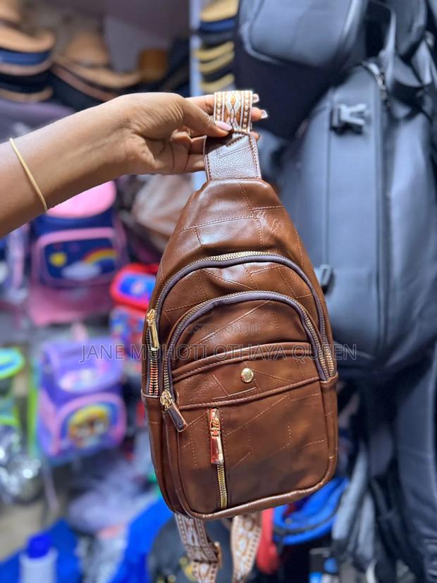 Unisex Leather Shoulder Crossbody Sling Chest Bags