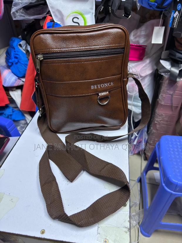 Classic Unisex Leather Shoulder Bag - main view