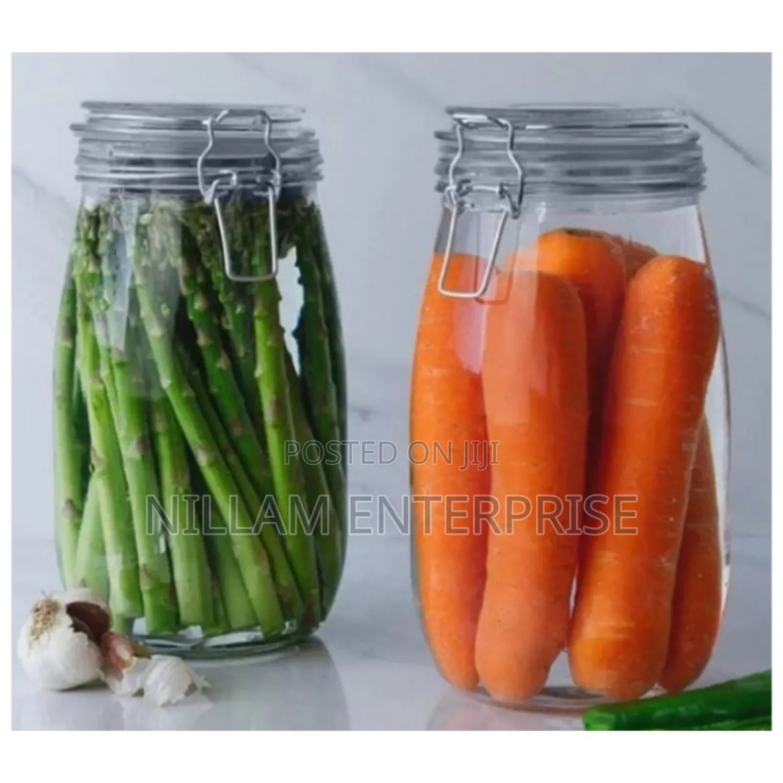 Airtight Storage Clip Top Jars 3000ml