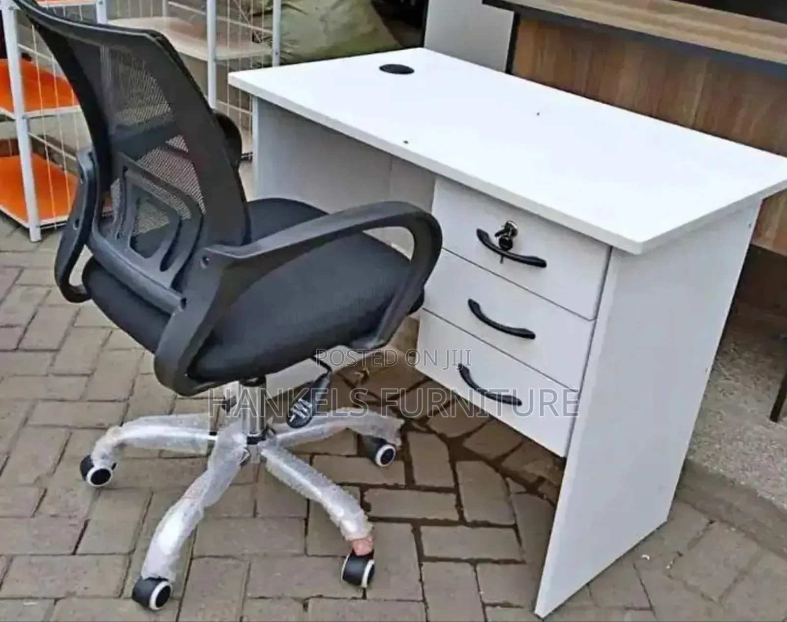 Combo Office Study Desk With Swivel Adjustable Chair