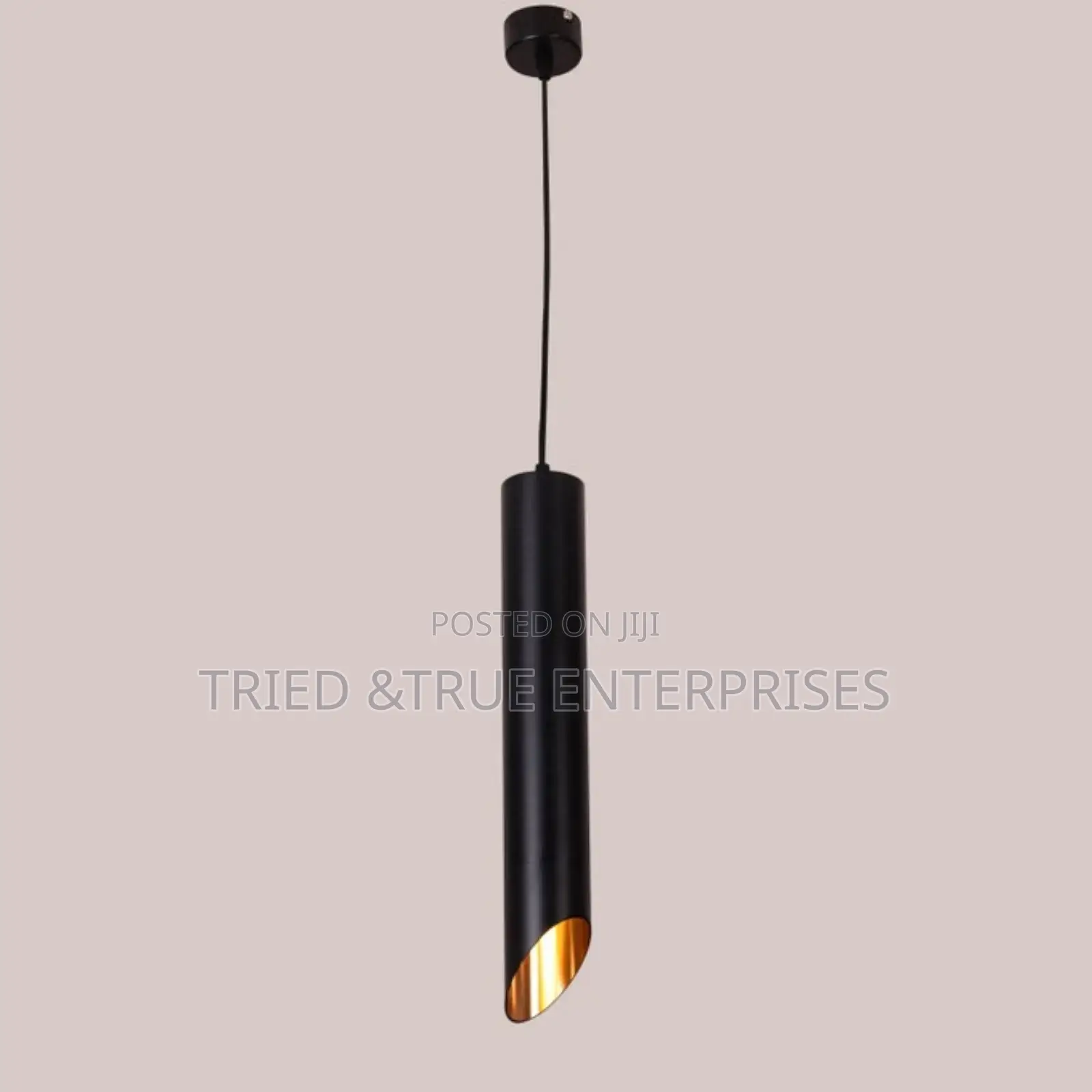 Tube Slope Black Aluminum Tube Pendant Light Fw8k
