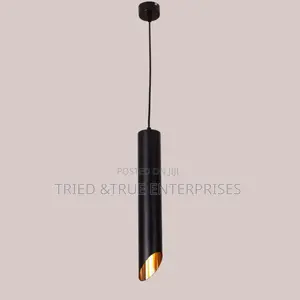 Tube Slope Black Aluminum Tube Pendant Light Fw8k