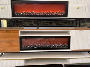 Brand New Premium Modern Tv Stand With Built-in Electric Fireplace