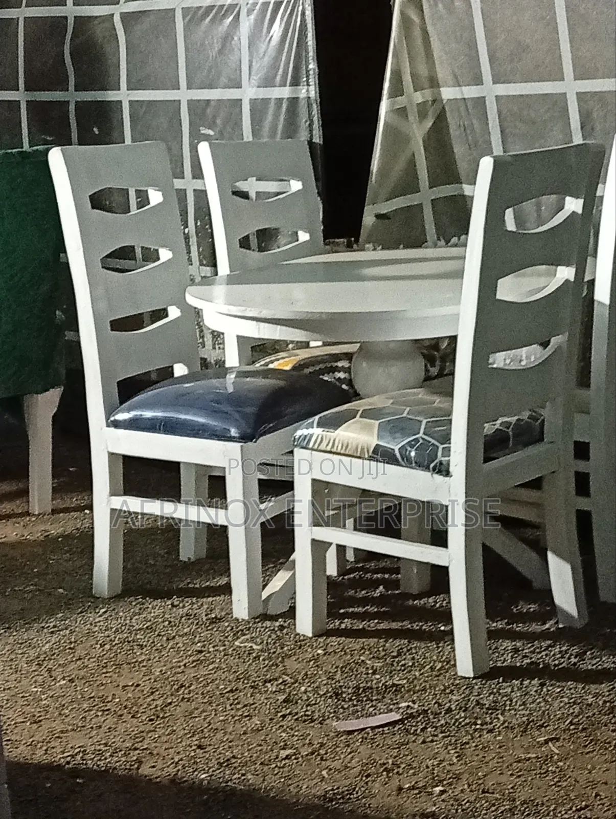 White Dining Table, 4 Seater Table