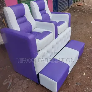 Pedicure ,Purple and White Seat 