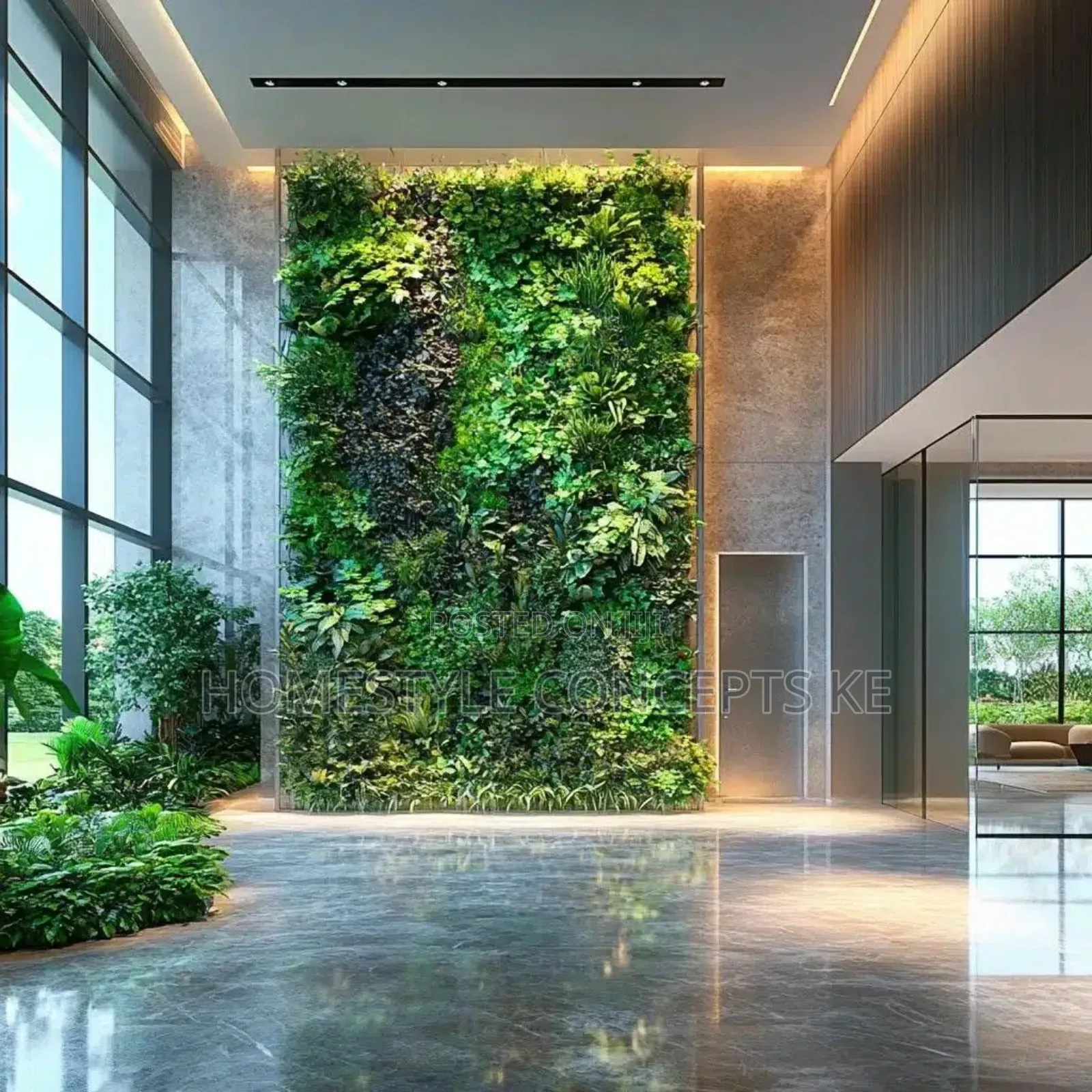 Wall Backdrop Flowers Grass Artificial Moss