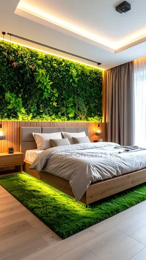 Vertical Green Flower Grass Wall Backdrops Decoration Design