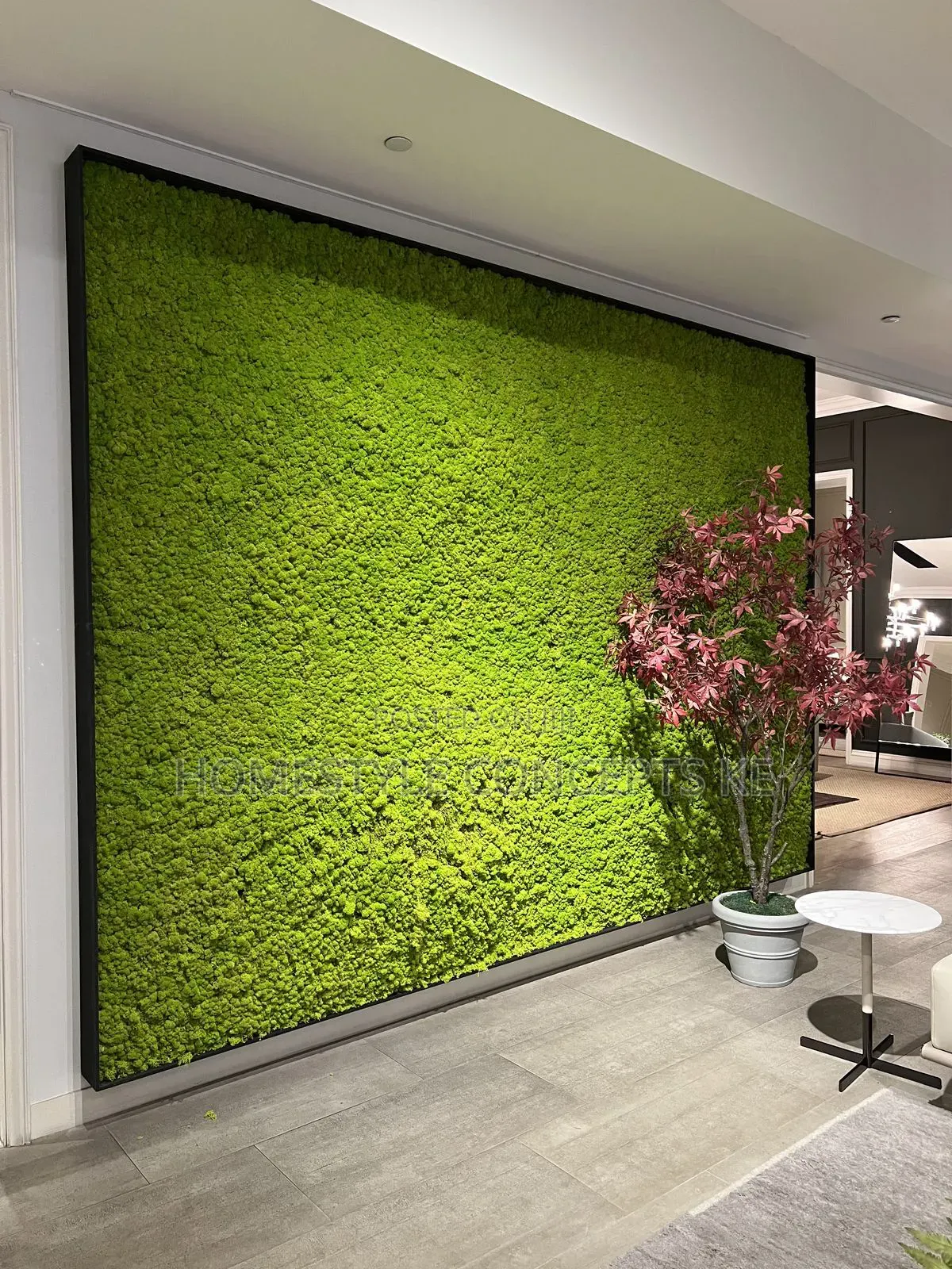 Vertical Green Flower Grass Wall Backdrops Decoration Design