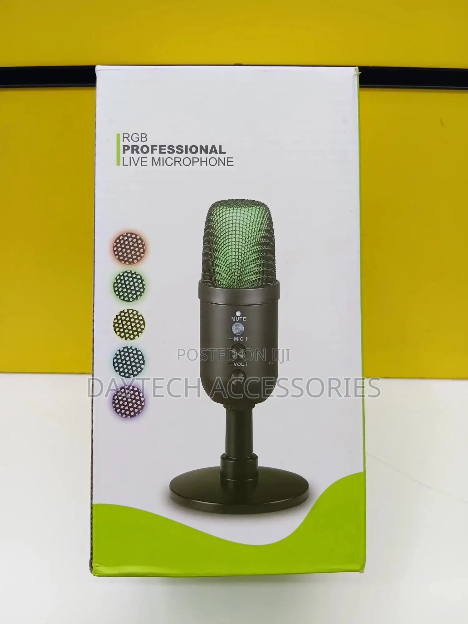 Plug-and-Play Usb Wired Desktop Condenser Microphone With RGB