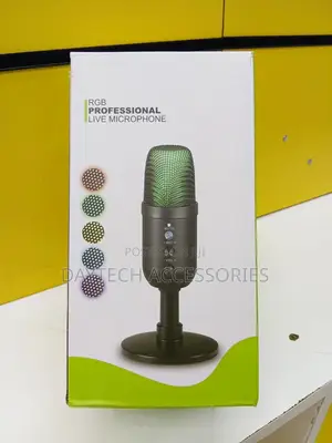 Plug-and-Play Usb Wired Desktop Condenser Microphone With RGB
