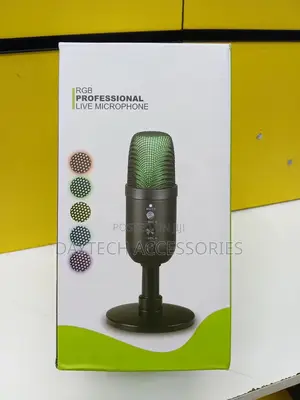 Ji-M10 RGB Usb Microphone Mic Condenser Microphone for Pc.