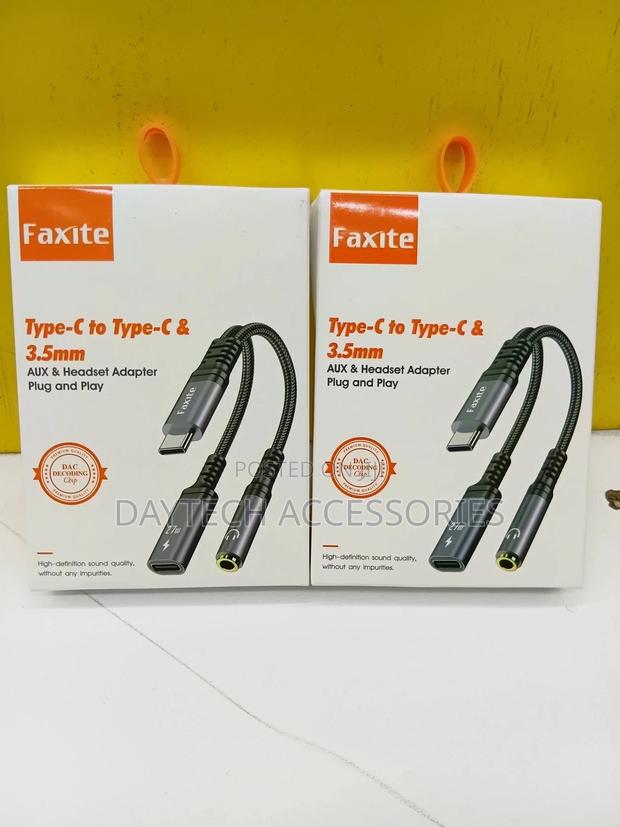 This Is a Faxite Type-C to Type-C 3.5mm Aux Headset Adapter.
