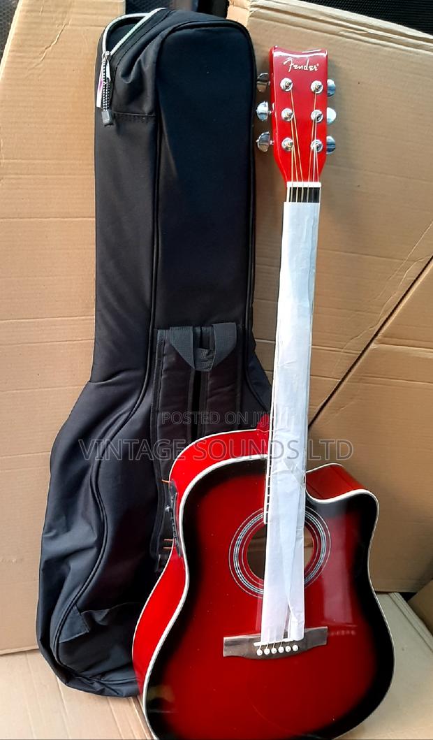 Fender Semi Acoustic Box Guitar Size 41 Reddish - main view