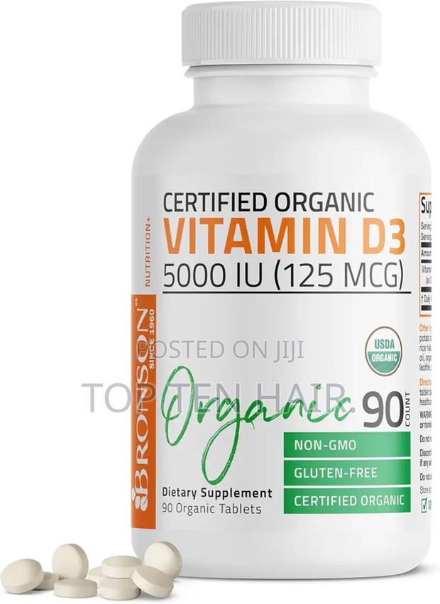 Bronson Vitamin D3 5000 Iu Certified Organic Vitamin D Supplement