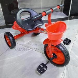 Toddler Pedal Tricycle With Basket – Sturdy Blue Kids Ride-on Bike
