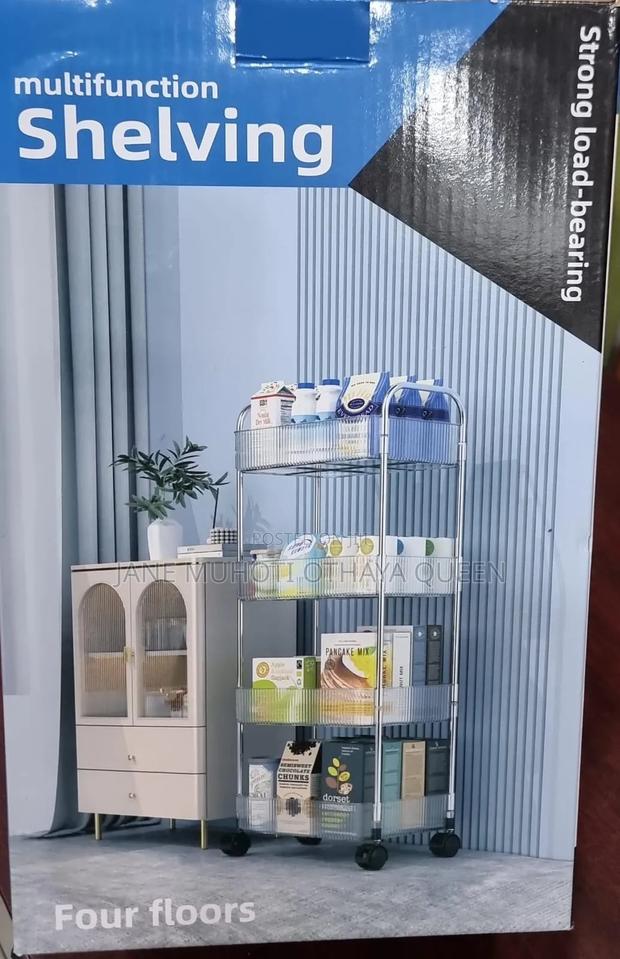4 Floors Multifunctional Shelving Trolley Rack